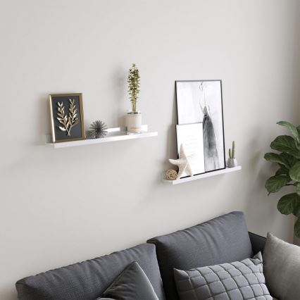Set of 2 SHELFY Wall Shelves, White