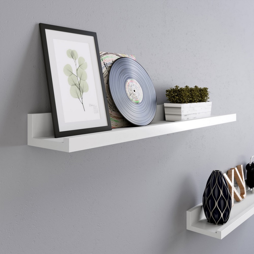 Set of 2 SHELFY Wall Shelves, White