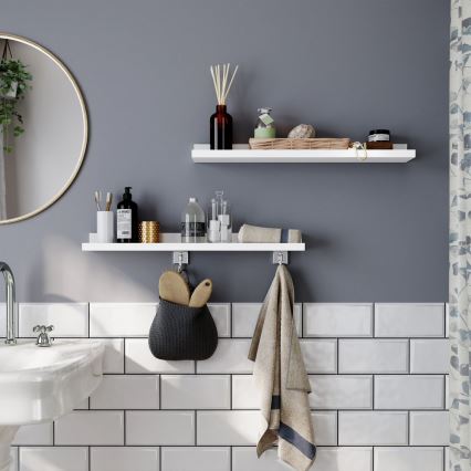 Set of 2 SHELFY Wall Shelves, White