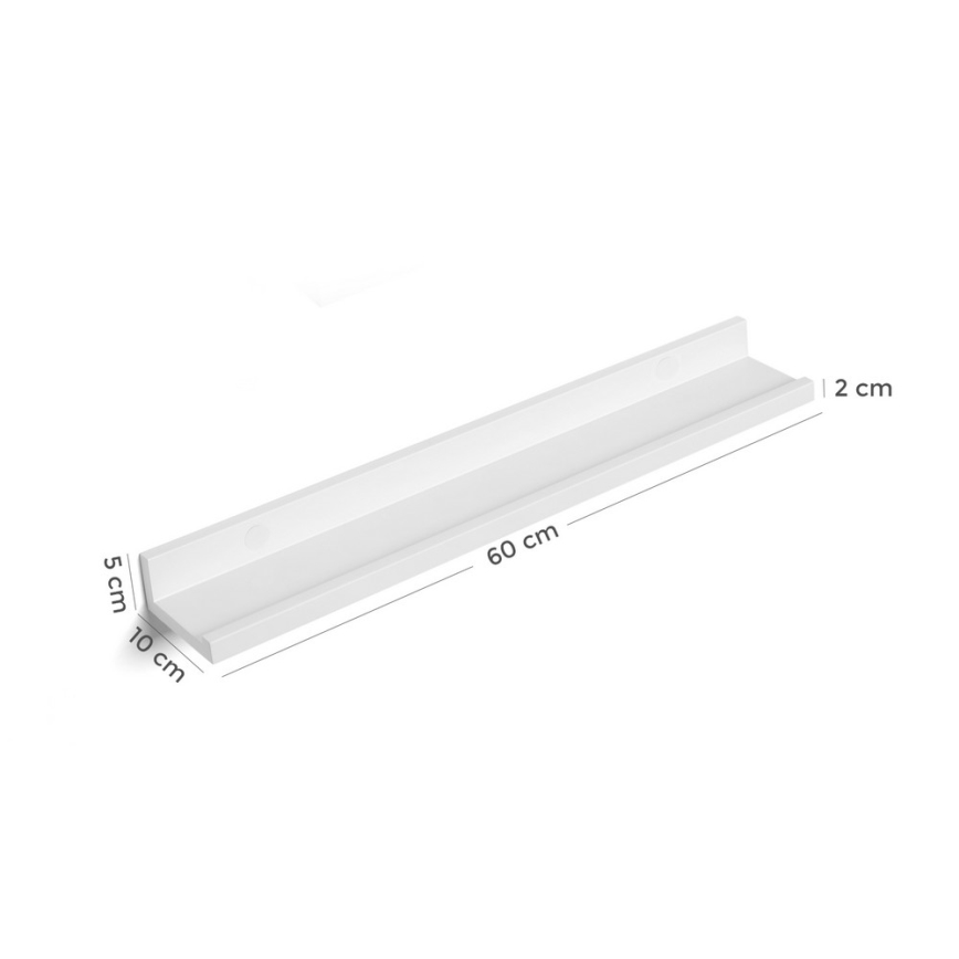Set of 2 SHELFY Wall Shelves, White