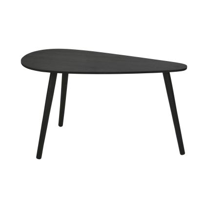 Set of 2 SOLE coffee tables 60/80x30/40 cm black