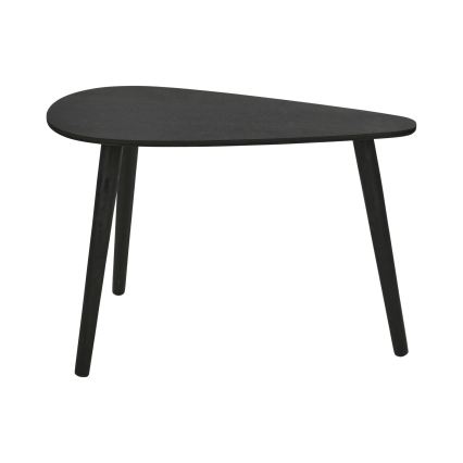 Set of 2 SOLE coffee tables 60/80x30/40 cm black