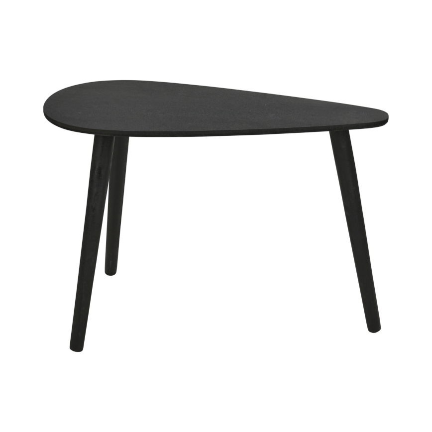 Set of 2 SOLE coffee tables 60/80x30/40 cm black