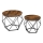 Set of 2 TALIA Coffee Tables, Brown/Black