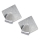 Set of 2 TORO Wall Hooks, Matte Chrome