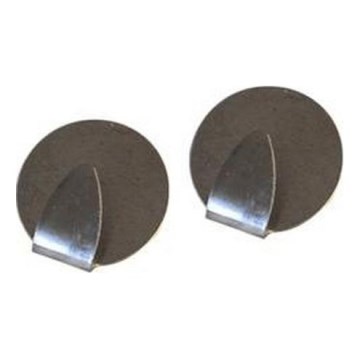 Set of 2 TORO Wall Hooks, Matte Chrome