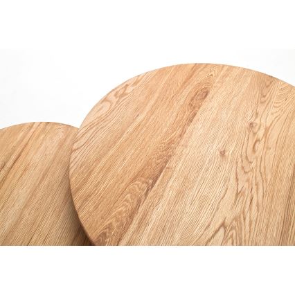 Set of 2 VEYLOR Oak Coffee Tables