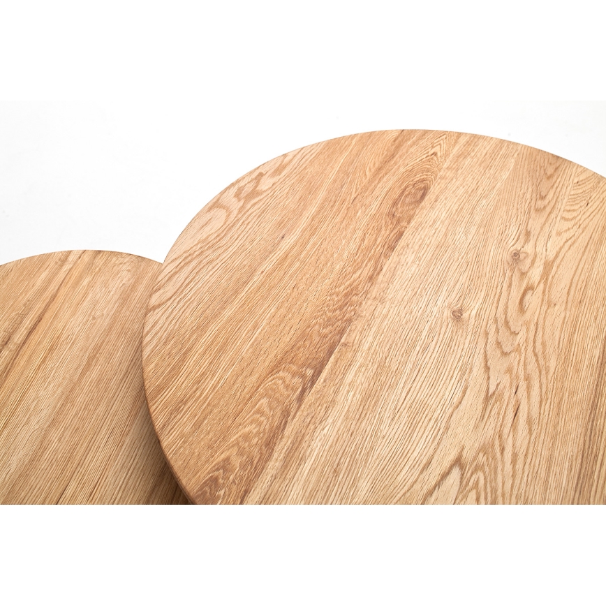 Set of 2 VEYLOR Oak Coffee Tables