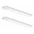 Set of 2 VIRO Rechargeable LED Furniture Lights with Motion and Dusk Sensor, 1.2W / 3.7V / 800 mAh, 3000/4000/6500K, 30 cm, White