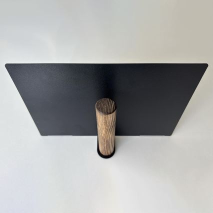 Set of 2 wall shelves 15x21 cm black
