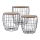 Set of 3 BRISO coffee tables Ø 31/38/42.5 cm brown/black