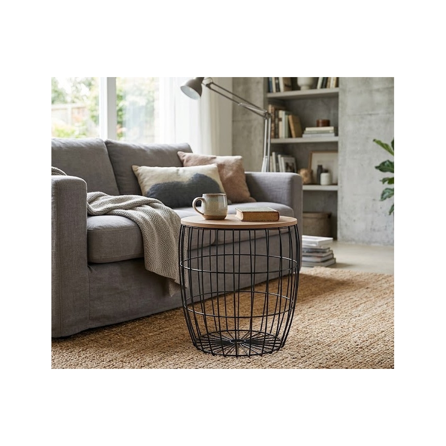 Set of 3 BRISO coffee tables Ø 31/38/42.5 cm brown/black
