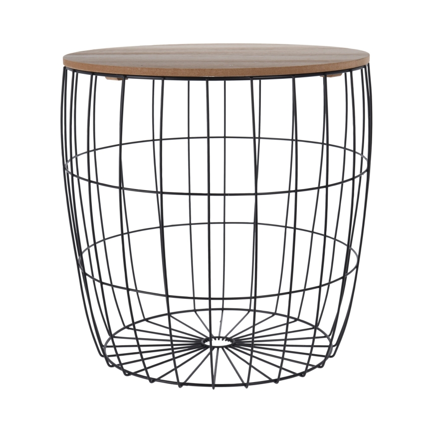 Set of 3 BRISO coffee tables Ø 31/38/42.5 cm brown/black