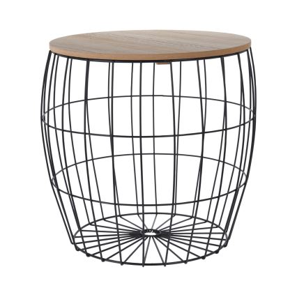 Set of 3 BRISO coffee tables Ø 31/38/42.5 cm brown/black