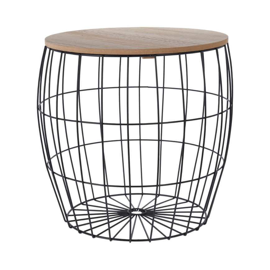 Set of 3 BRISO coffee tables Ø 31/38/42.5 cm brown/black