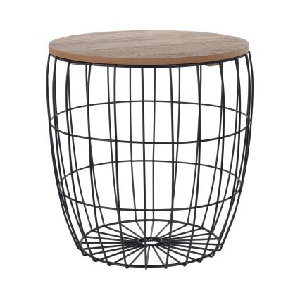Set of 3 BRISO coffee tables Ø 31/38/42.5 cm brown/black