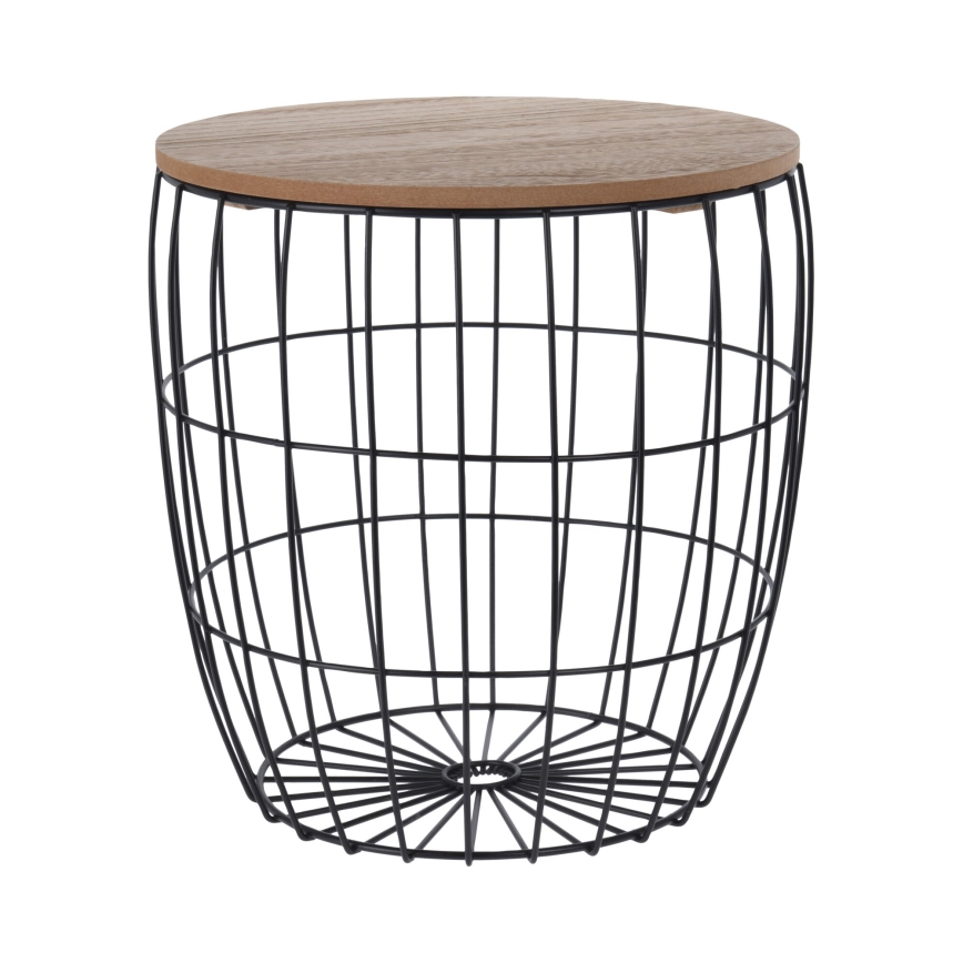 Set of 3 BRISO coffee tables Ø 31/38/42.5 cm brown/black