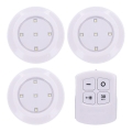 Set of 3 Dimmable LED Lights with Remote Control LED/3xAAA