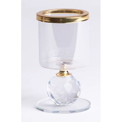 Set of 3 Gold Candle Holders