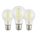 Set of 3 LED A60 bulbs, E27 / 7.2W / 230V, 2700K - Eglo 110438