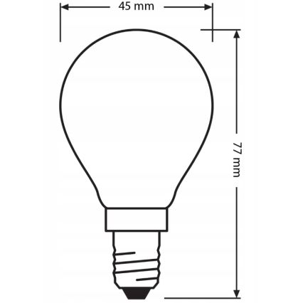 Set of 3 LED Base Classic Filament bulbs E14/5,9W/230V 4000K - Osram