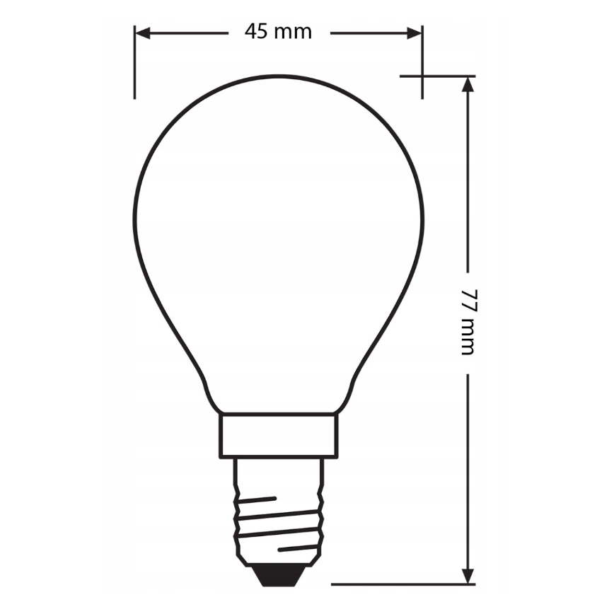 Set of 3 LED Base Classic Filament bulbs E14/5,9W/230V 4000K - Osram
