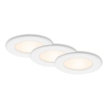 Set of 3 LED bathroom recessed downlights LED/6W/230V 3000K IP44 white