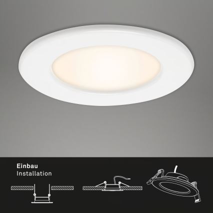 Set of 3 LED bathroom recessed downlights LED/6W/230V 3000K IP44 white