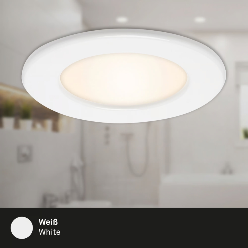 Set of 3 LED bathroom recessed downlights LED/6W/230V 3000K IP44 white