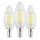 Set of 3 LED bulbs C35, E14, 2.2W, 230V, 2700K - Eglo 110439