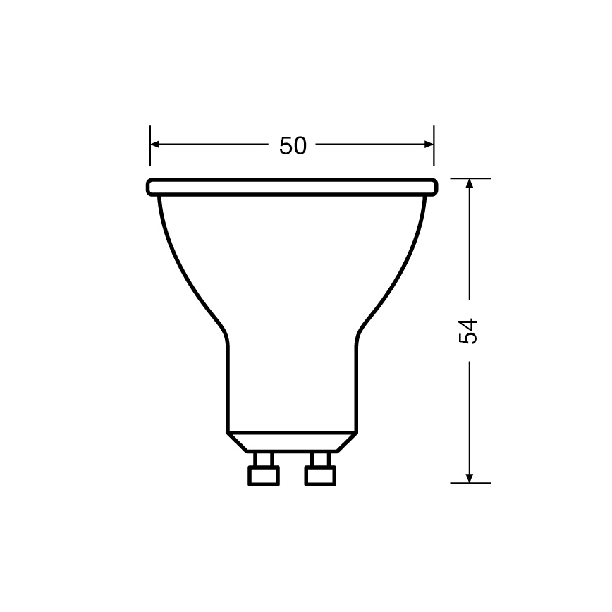 Set of 3 LED PAR16 GU10 reflector lamps, 6.9W, 230V, 6500K, 60° - Osram
