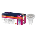 Set of 3 LED PAR16 reflector bulbs GU10/6,9W/230V 4000K 60° - Osram