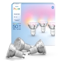 Set of 3 Philips Hue White and Color Ambiance Essential GU10 dimmable LED bulbs, 4.7W, 230V, 2200–6500K