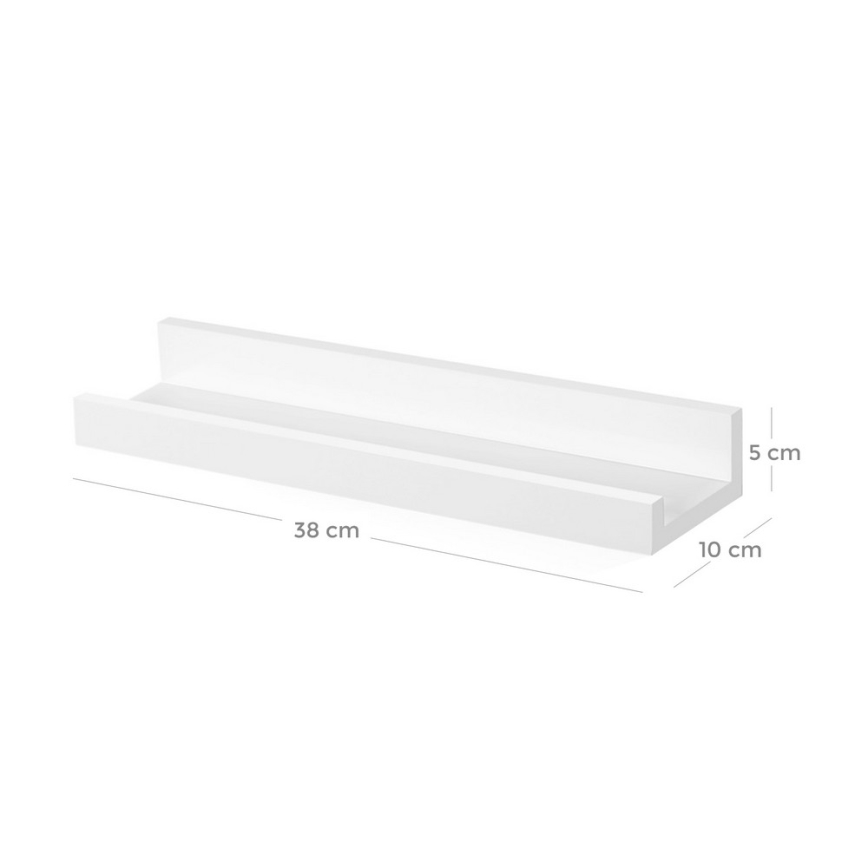 Set of 3 SHELFY Wall-Mounted Shelves, White