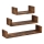 Set of 3 SHELFY Wall Shelves – Brown