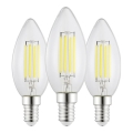 Set of 3 Vintage C35 LED Bulbs E14/2,2W/230V 2700K - Eglo 110439