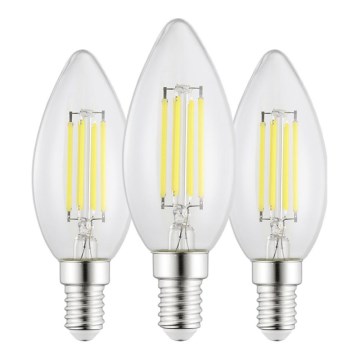 Set of 3 Vintage C35 LED Bulbs E14/2,2W/230V 2700K - Eglo 110439