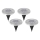 Set of 4 CLAVO LED solar lamps 1xAAA 4000K IP44 300 mAh