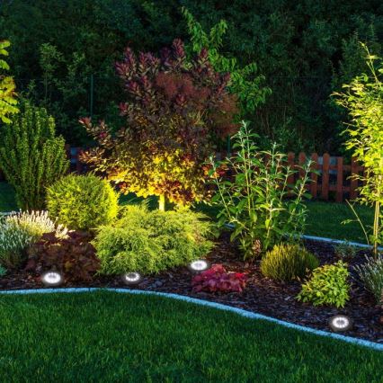 Set of 4 CLAVO LED solar lamps 1xAAA 4000K IP44 300 mAh