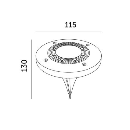 Set of 4 CLAVO LED solar lamps 1xAAA 4000K IP44 300 mAh