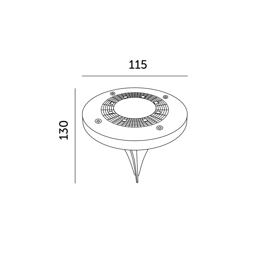 Set of 4 CLAVO LED solar lamps 1xAAA 4000K IP44 300 mAh