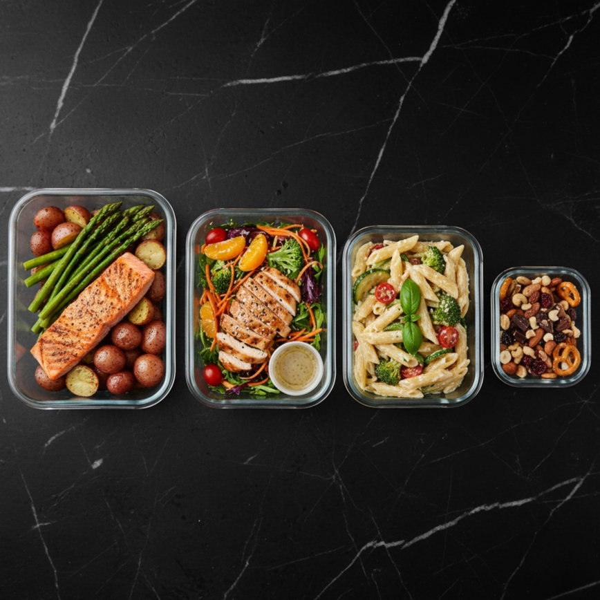 Set of 4 Clear/Mint Food Storage Containers