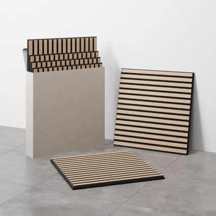 Set of 4 DANVIKEN acoustic wall panels 60x60 cm, oak