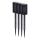 Set of 4 DECOR LED solar lamps, LED/1.2 V, 150 mAh, 3000 K, 39 cm, IP44, black
