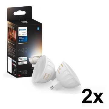 Set of 4 Dimmable Philips Hue WHITE AMBIANCE LED bulbs GU5.3/MR16/5.1W/12V 2200-6500K