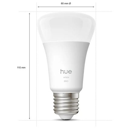 Set of 4 Dimmable Philips Hue WHITE LED Bulbs E27/7W/230V 2700K