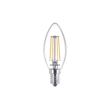 Set of 4 Philips B35 Vintage LED Bulbs 14W/4.3W 230V 2700K