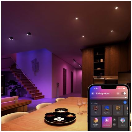 Set of 4 LED RGBW Dimmable Bulbs Philips Hue White and Color Ambiance GU5.3/MR16/6.3W/12V 2000-6500K