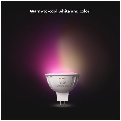 Set of 4 LED RGBW Dimmable Bulbs Philips Hue White and Color Ambiance GU5.3/MR16/6.3W/12V 2000-6500K
