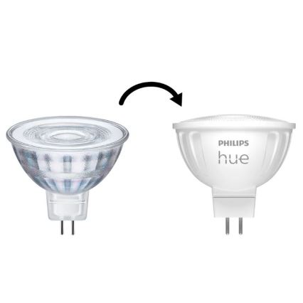 Set of 4 Dimmable Philips Hue WHITE AMBIANCE LED bulbs GU5.3/MR16/5.1W/12V 2200-6500K